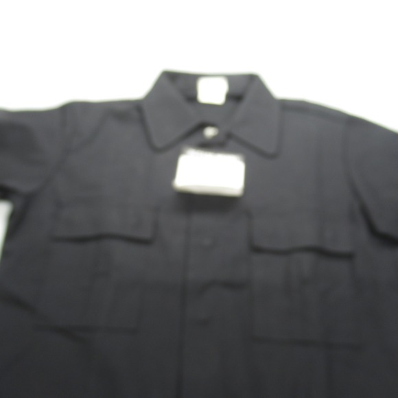 Topps Work Shirt Men Medium Tall Black Rugged Permanent Press LongSleeve USA NEW - Picture 3 of 10